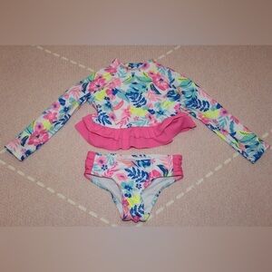 Tommy Bahama Kids Baby 2 Piece Floral Bathing Suit 18 Months Swim Suit